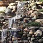 waterfall landscape feature designed and installed by us